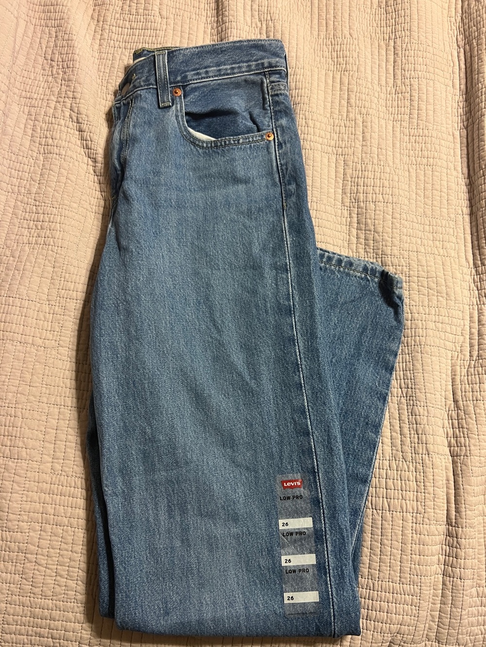 Levi's Straight Leg Jeans in Medium Blue Denim